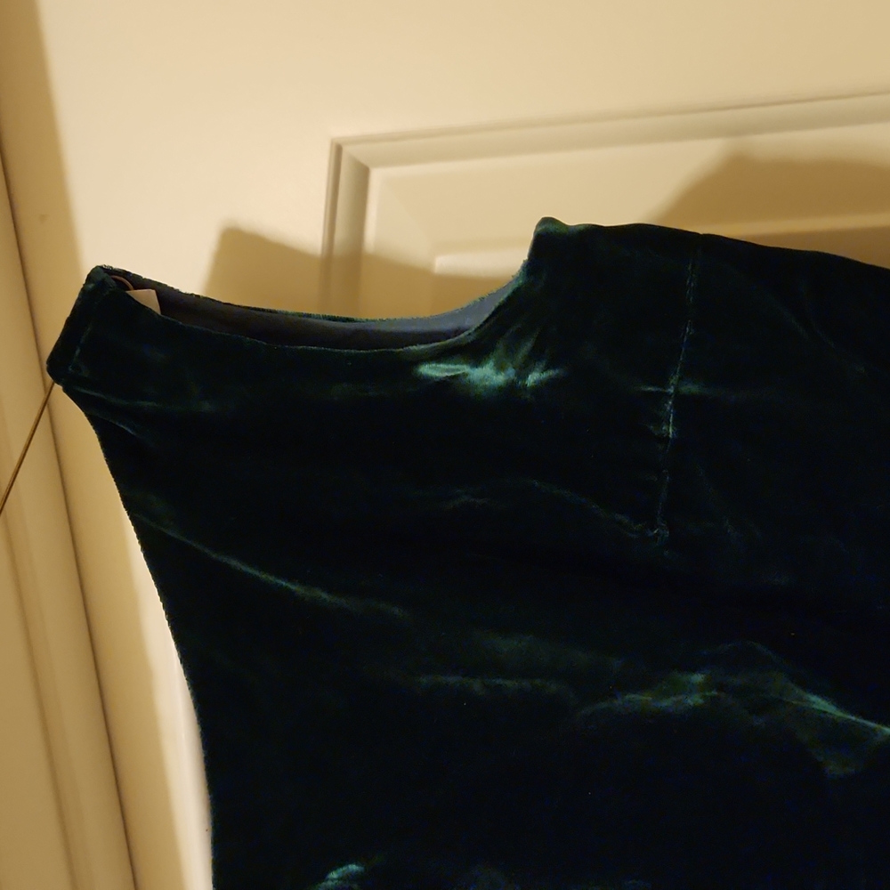 Custom made green velvet gown! - Picture 3 of 11